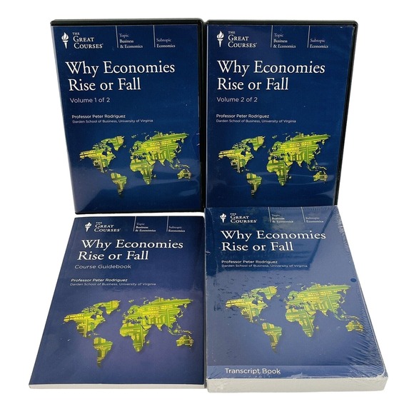 Great‎ Courses Why Economies Rise Or Fall Volumes 1 & 2 CDs Guidebook Transcript - Picture 1 of 6